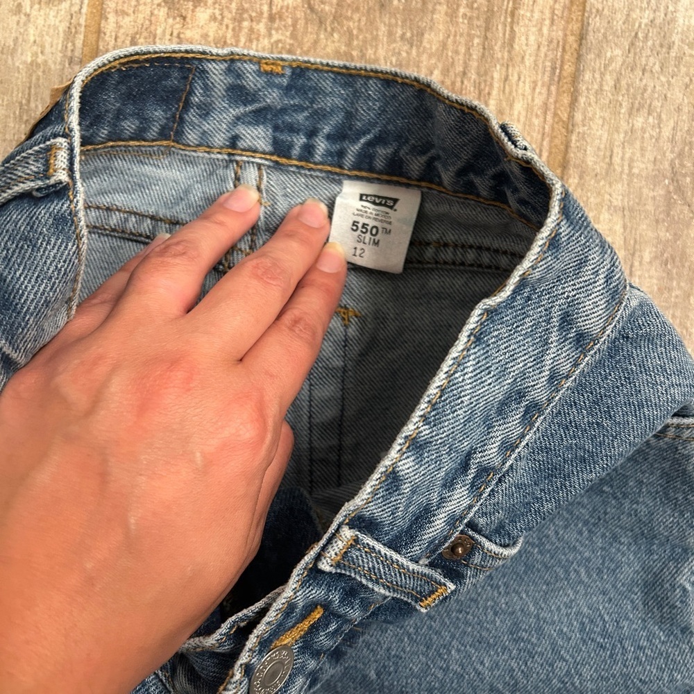 Vintage Boys Levi’s 550’s size 12 slim - Picture 3 of 5